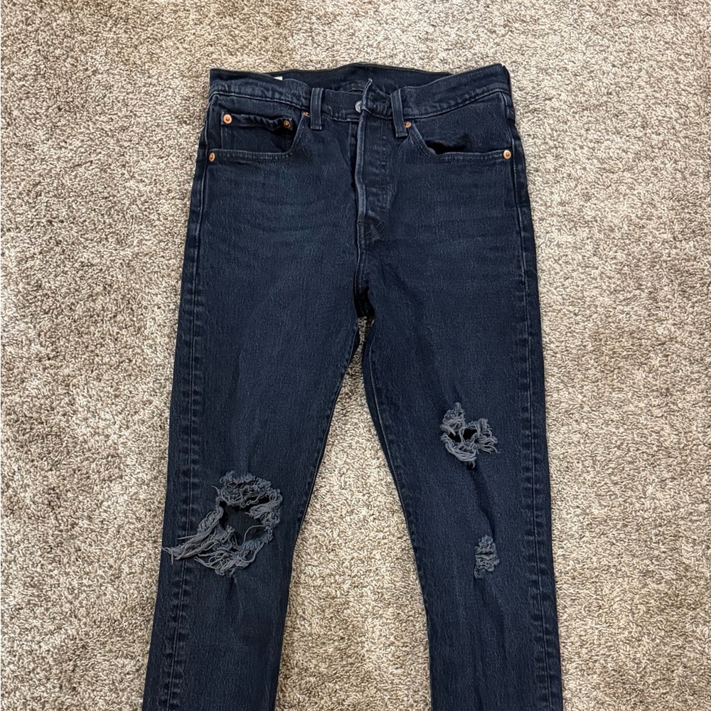 Levi’s Distressed Black Jeans
